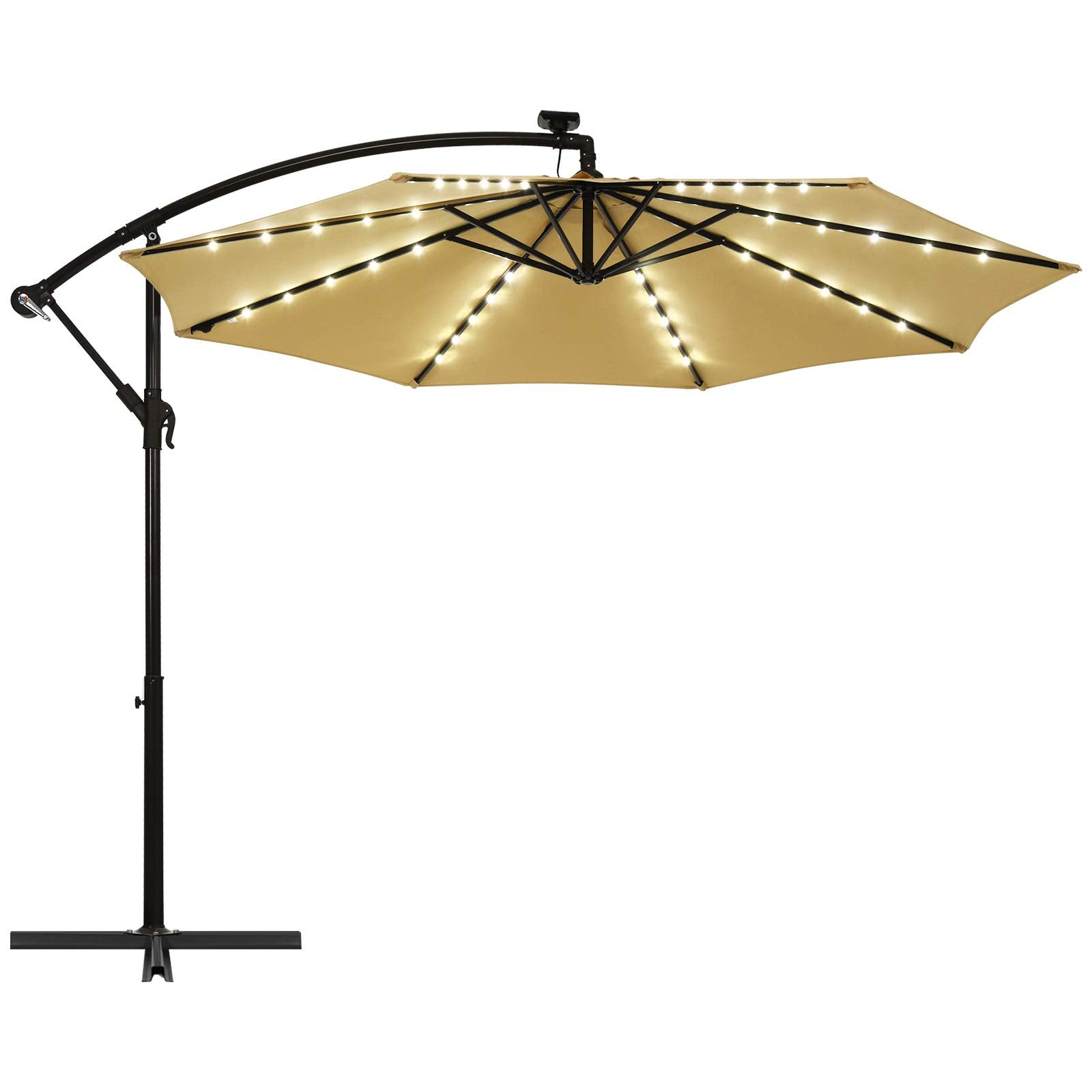 TANGKULA 10 Ft Patio Offset Umbrella for Backyard